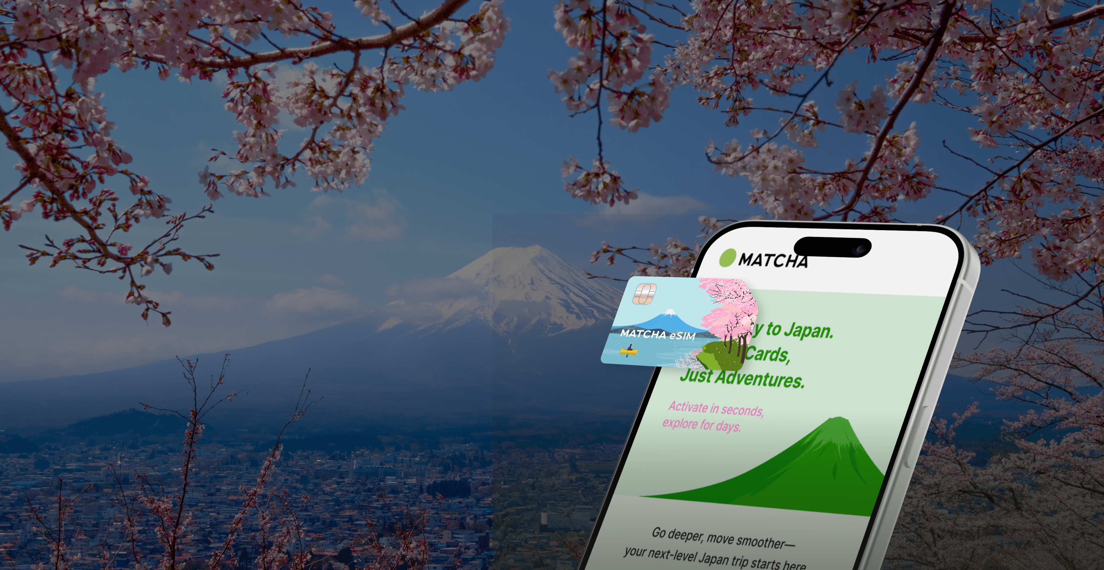 Best Japan eSIM by MATCHA desktop background